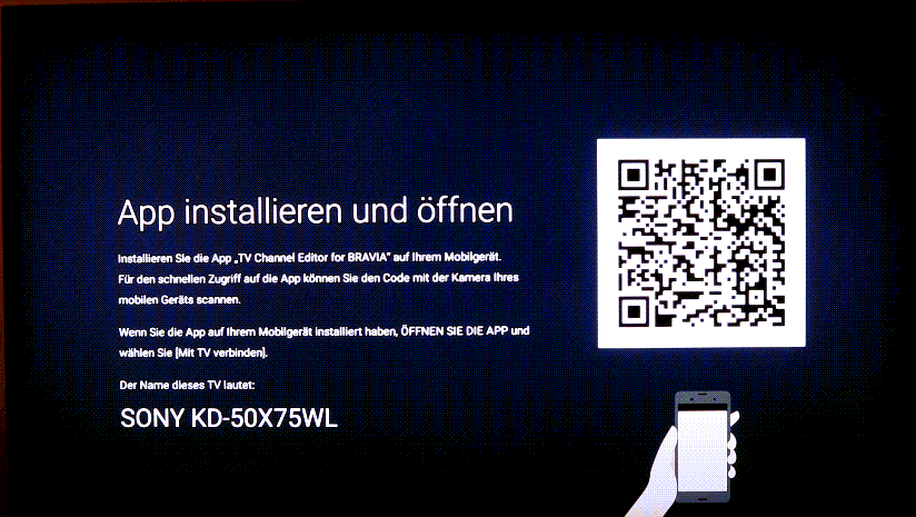 Kanalliste auf Mobilgerät bearbeiten QR Code